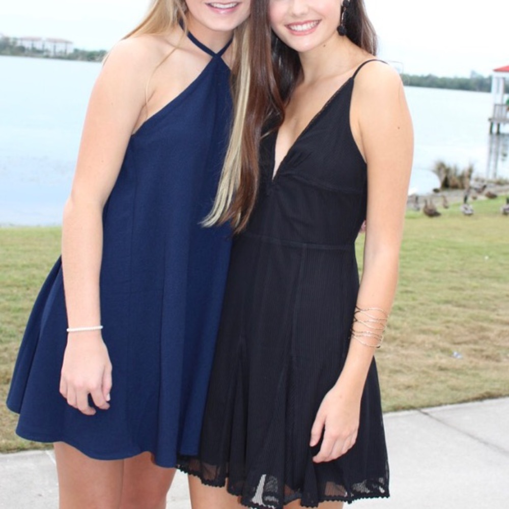 Navy blue homecoming dress from Lulus